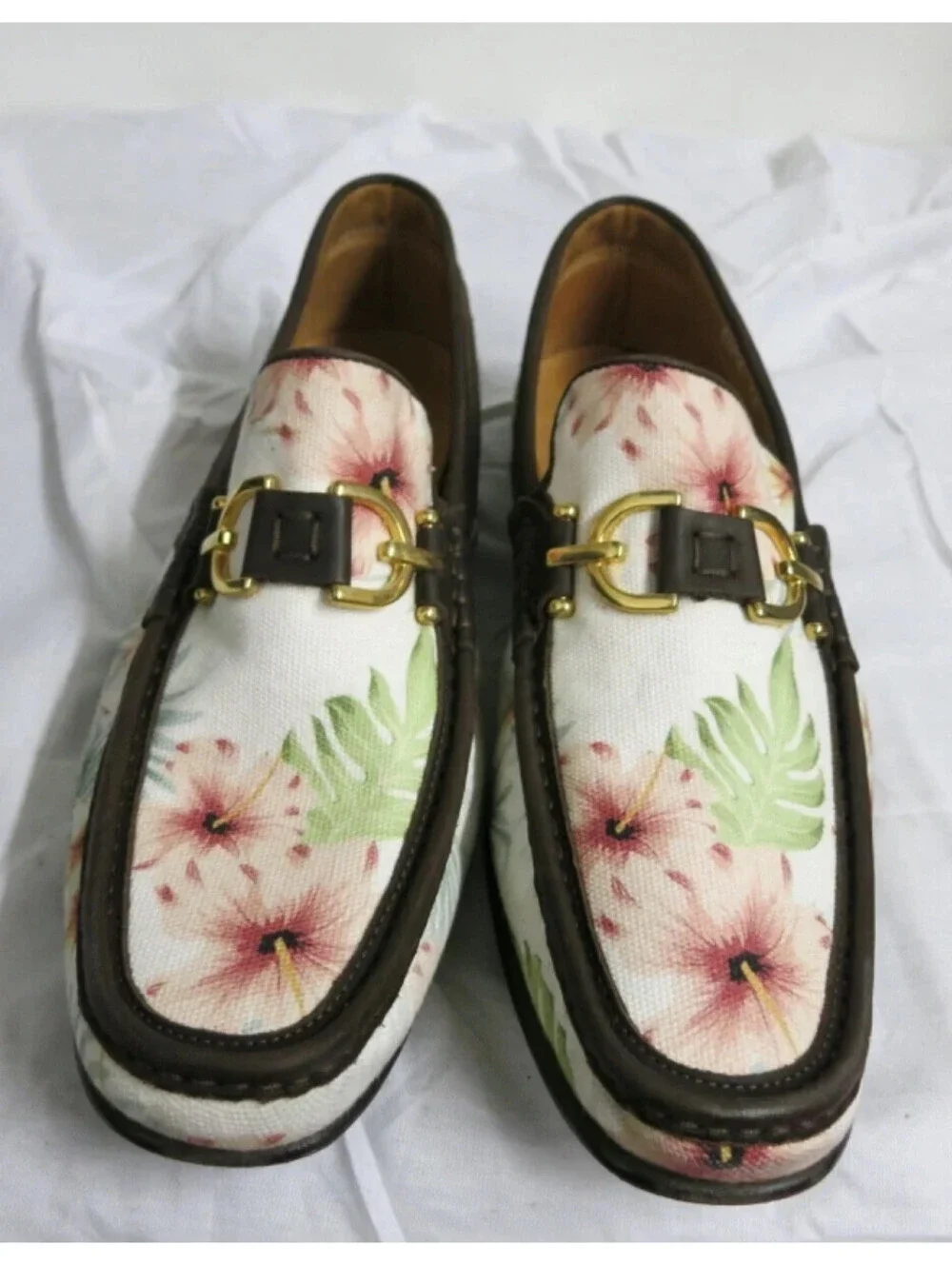 Donald Pliner Dacio-DD Tropical Canvas loafer shoes size 11.5